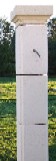 5 elements pillar with mouldings, made of limestone concrete, obtained by casting.