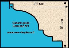 Gabarit de découpe pour moule corniche polystyrène Gabarit de découpe pour moule corniche polystyrène