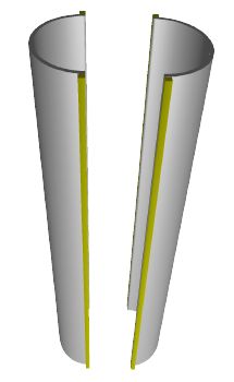 moule colonne tube PVC scindé en deux moule colonne