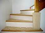 Escalier en pierre, bois et fer forg�