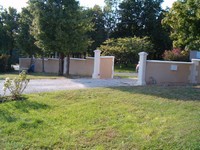 pillars and garden wall