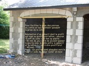 Garage door cladding stones