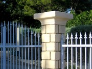 stone cladding of a portal pillar stone cladding of a portal pillar
