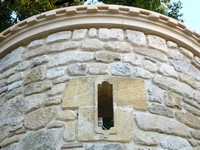 The cornice on the stone tower The cornice on the stone tower
