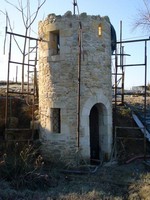 Construction de la tour fontaine cylindrique