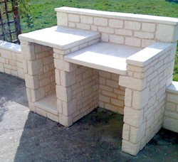 barbecue with cladding stones barbecue with cladding stones