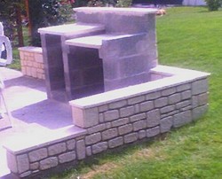 base barbecue en pierre reconstitu�e