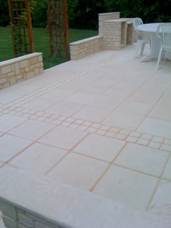 terrace limestone paving